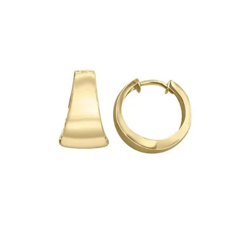 10k Circle Tapered Earrings