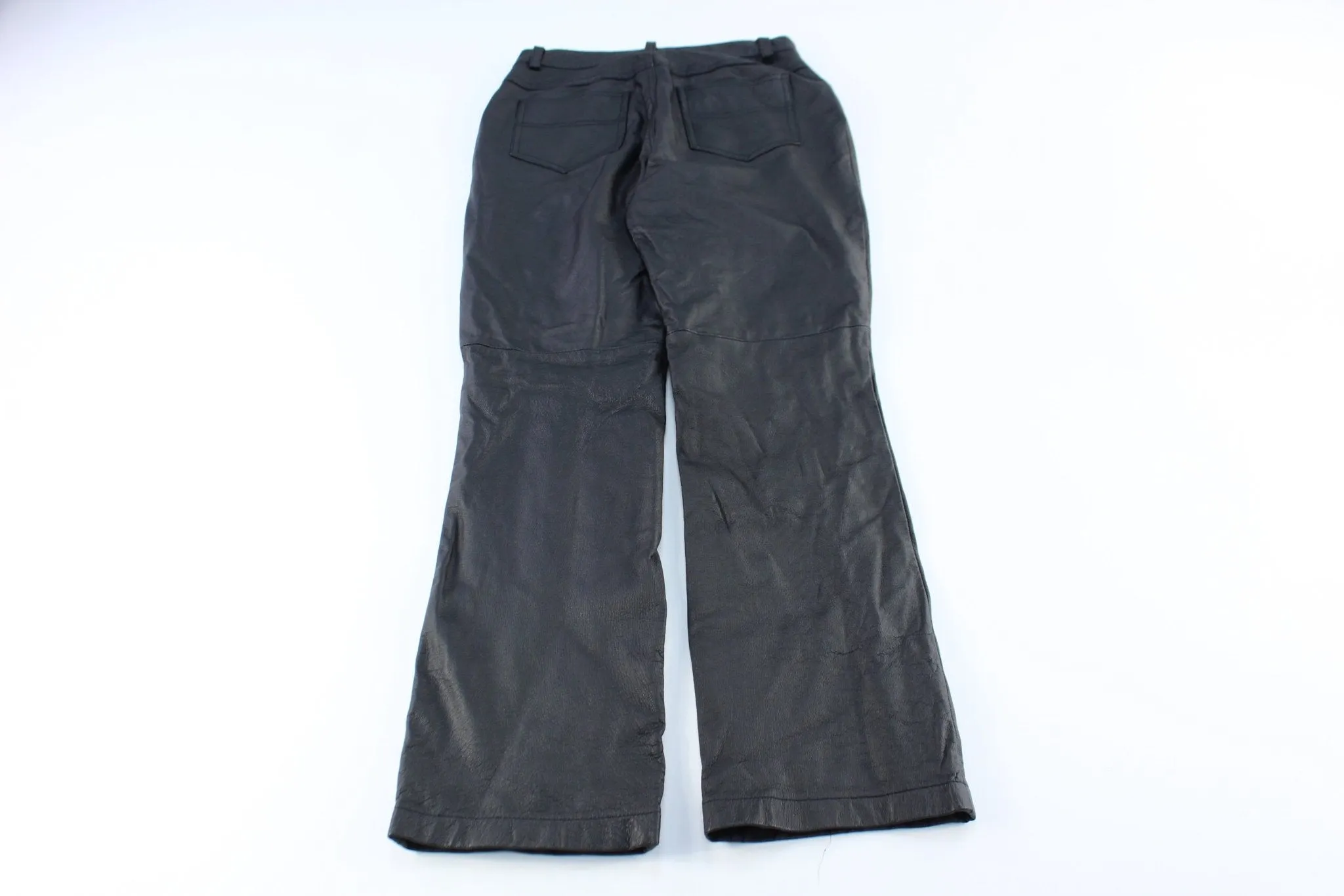 90's Newport Easy Black Leather Pants