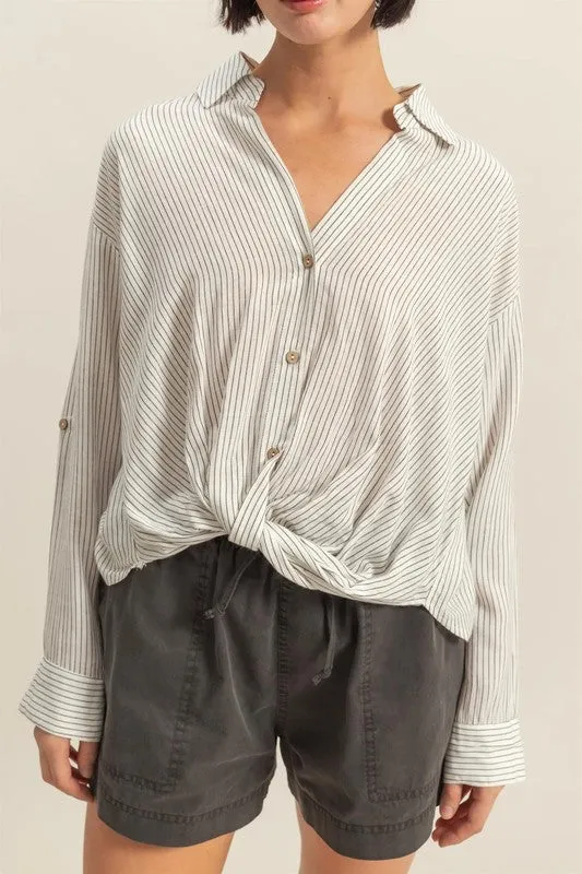 Amanda Twist Front Blouse