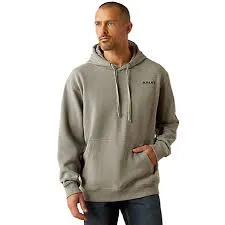 ARIAT MENS BOLD HEX HOODY GREY HEATHER