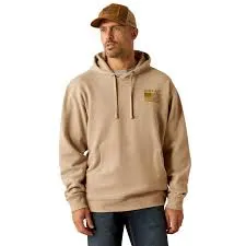 ARIAT MENS CAMO HEX HOODY BEIGE
