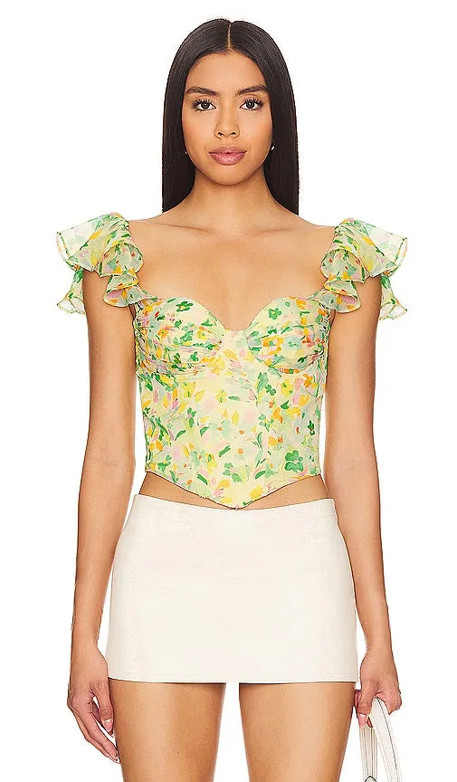 ASTR the Label Corazon Top in Yellow