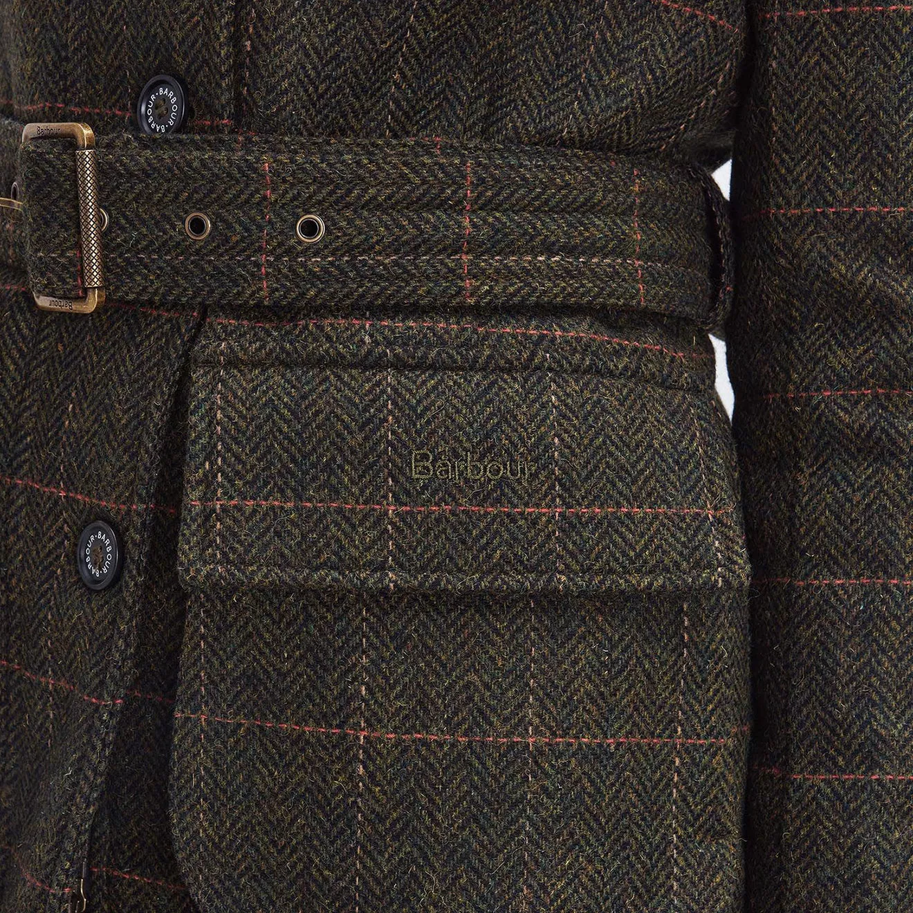 Barbour Womens Hollie Wool Jacket Spiced Pumpkin