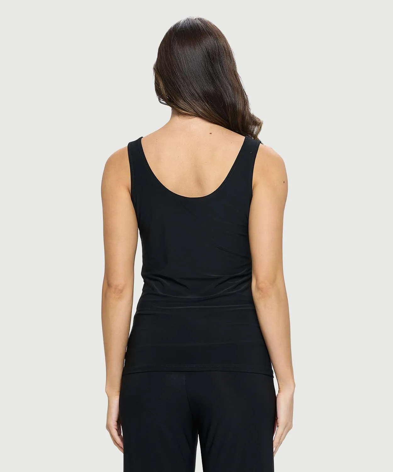 Basic Wrinkle Resistant Scoop Tank - LAST TANGO MS332