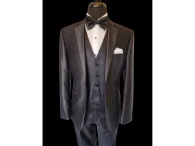 Black Luster Notch Lapel Dinner Jacket Tuxedo Rental