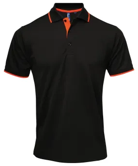 Black/Orange - Contrast Coolchecker® polo