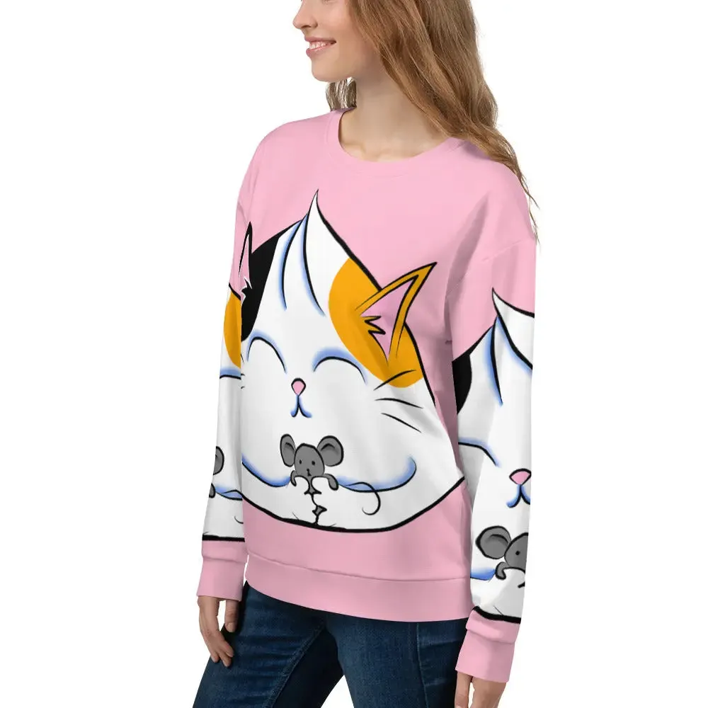 Calico Cat & Mouse Dumpling Unisex Sweatshirt