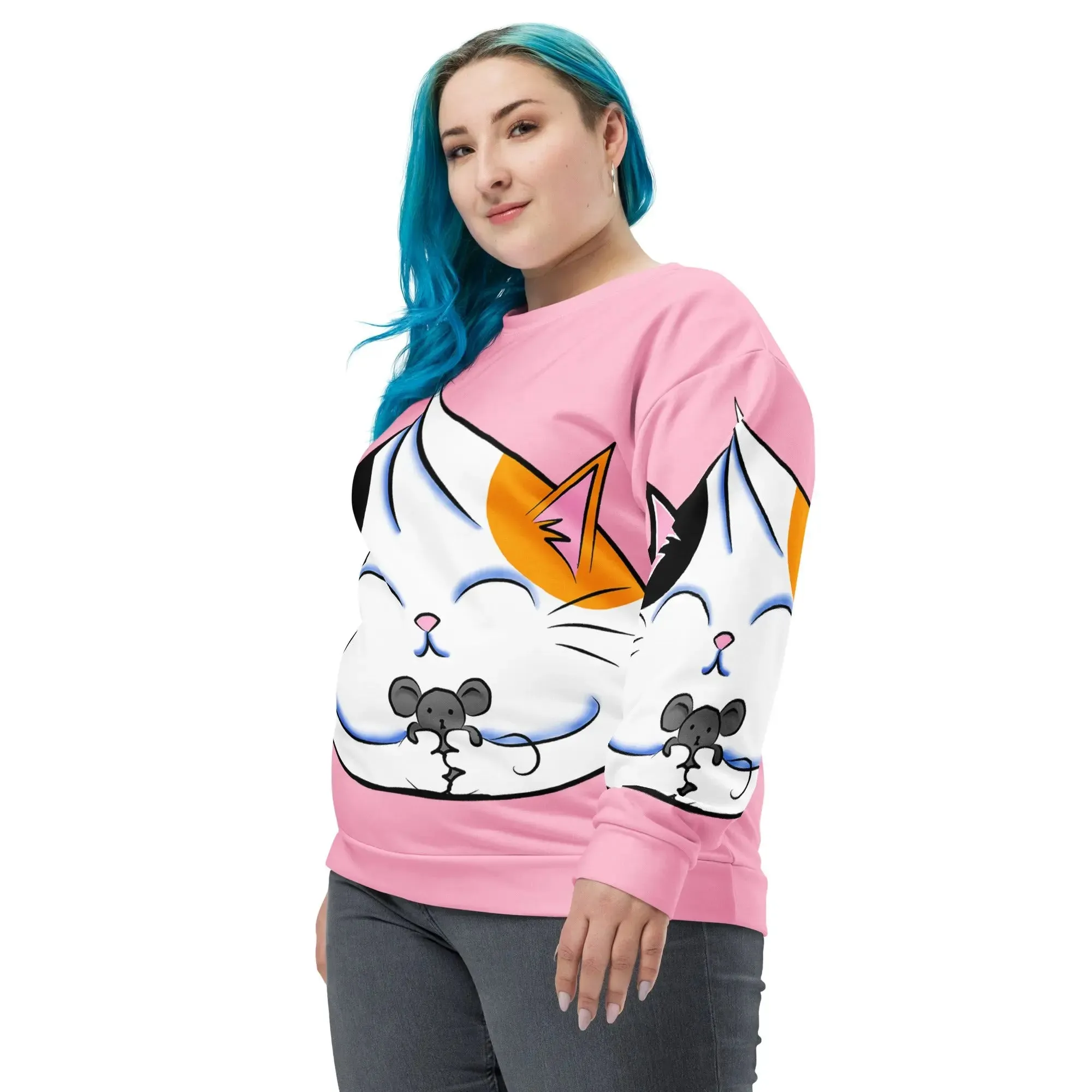 Calico Cat & Mouse Dumpling Unisex Sweatshirt