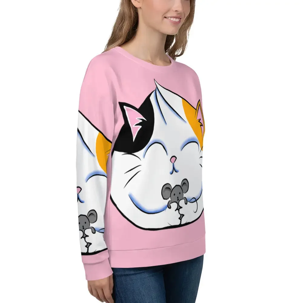 Calico Cat & Mouse Dumpling Unisex Sweatshirt