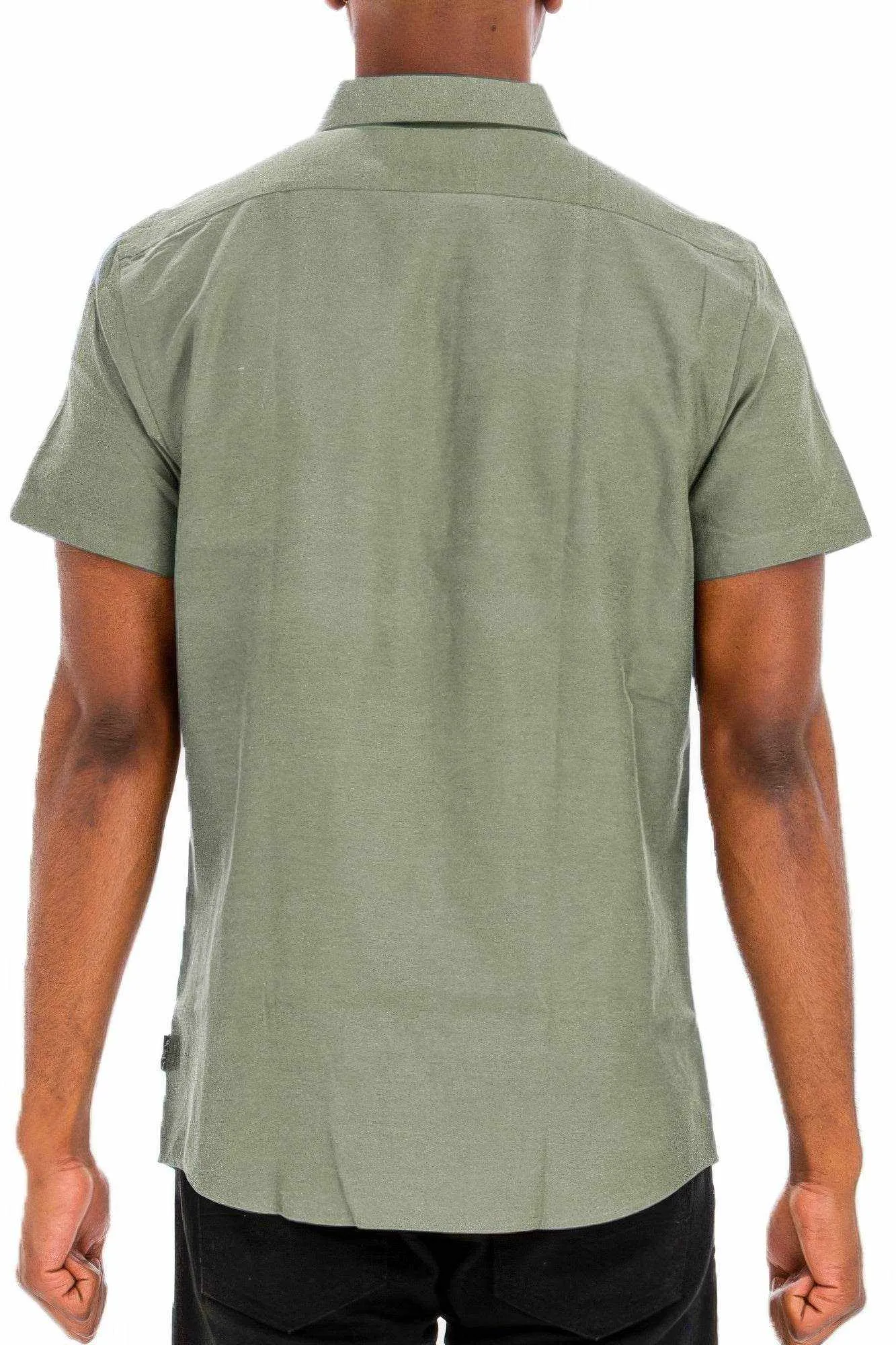 Casual Short Sleeve Solid Shirts