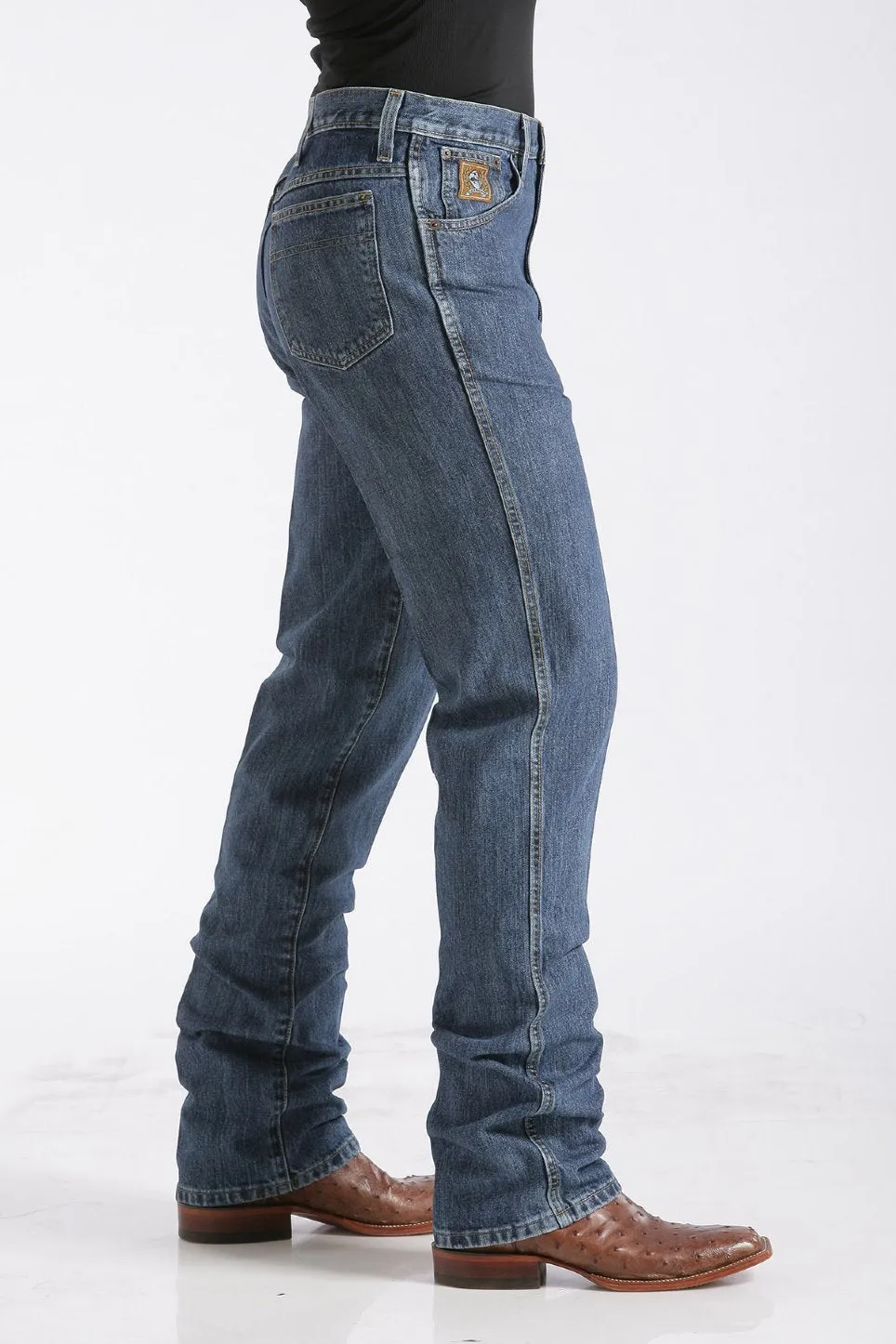 CINCH MEN'S SLIM FIT DARK STONEWASH BRONZE LABEL JEAN