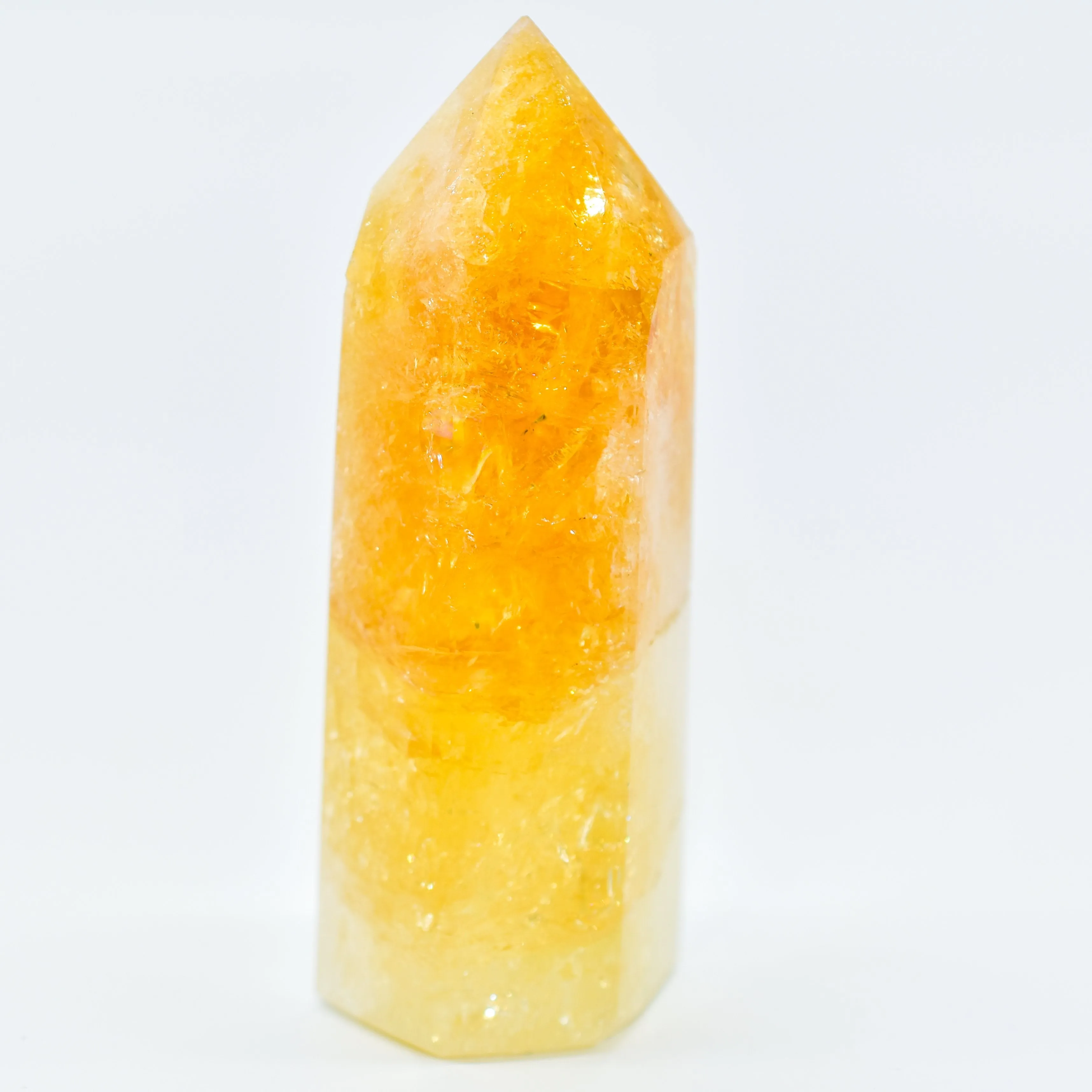 Citrine Polished Hexagon Points