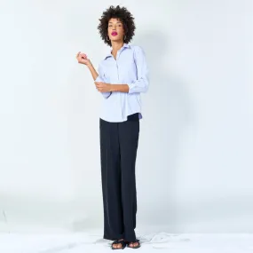 Classic striped button-up shirt wholesale