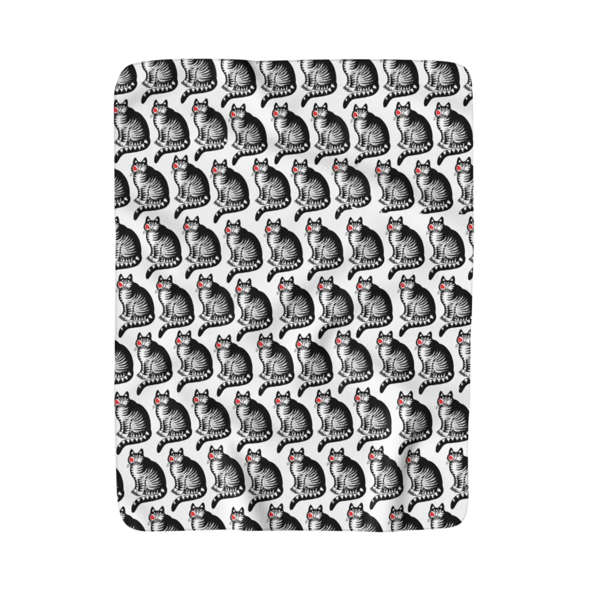 Crazy Cat Kliban Sherpa Fleece Throw Blanket 50x60