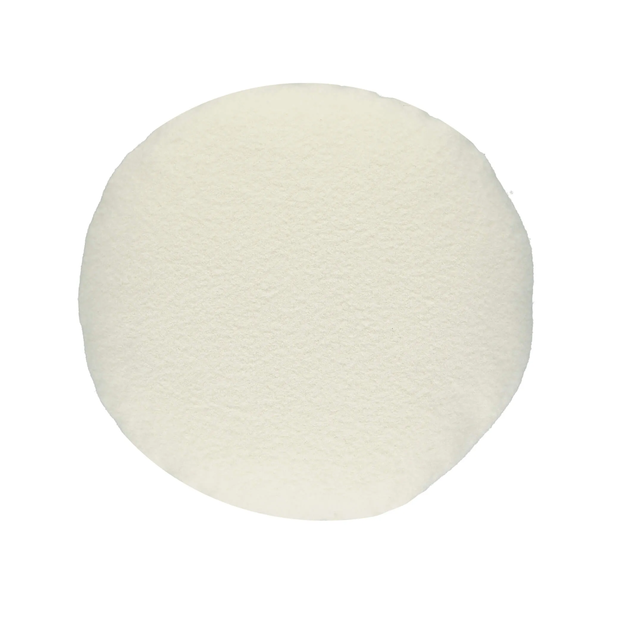 Crochet Circular  Wool Cushion -Chalk