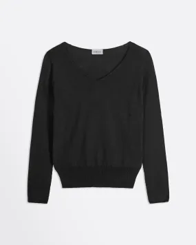 DIM083 V NECK SLIM SEAMLESS MERINO