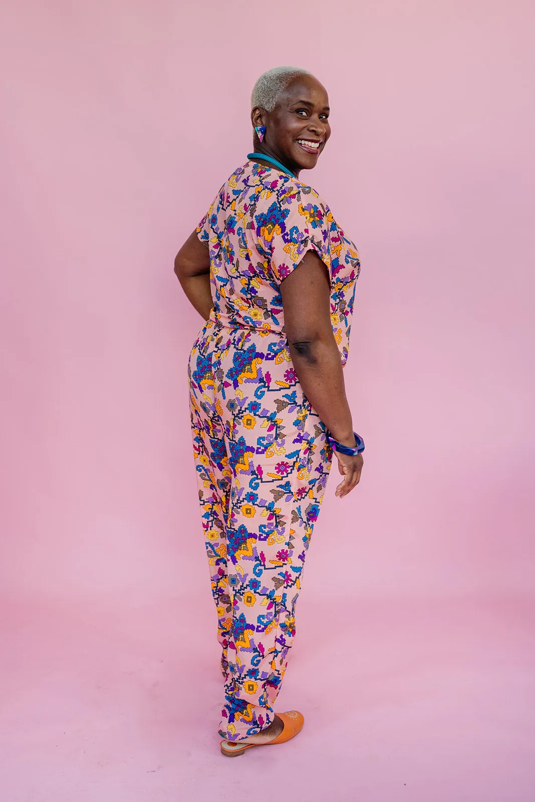 Easy Fit Trousers in Floral