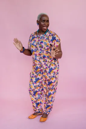 Easy Fit Trousers in Floral
