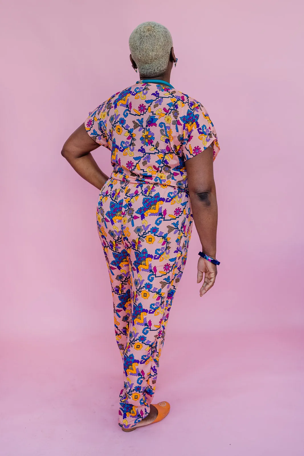 Easy Fit Trousers in Floral