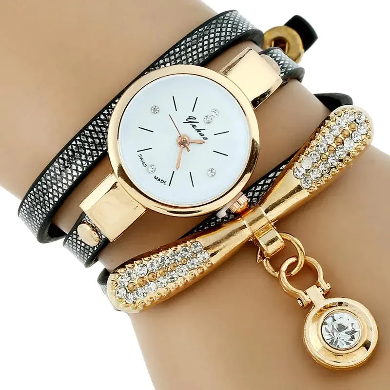 Elegant Gold Woven Pendant Watch