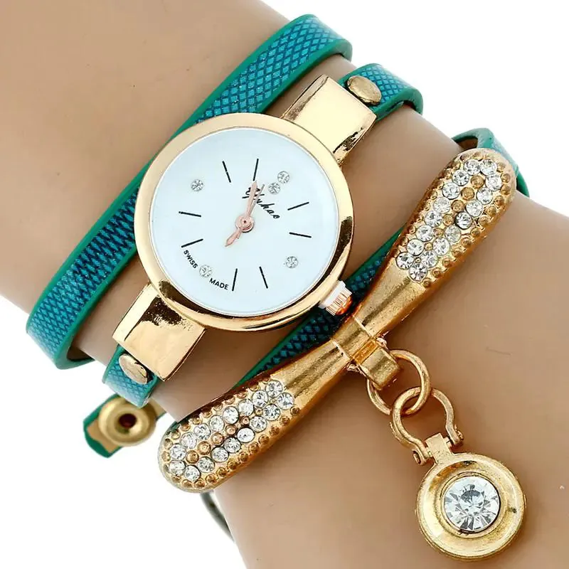 Elegant Gold Woven Pendant Watch