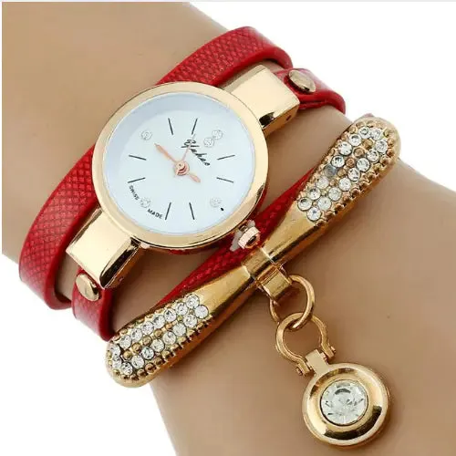Elegant Gold Woven Pendant Watch