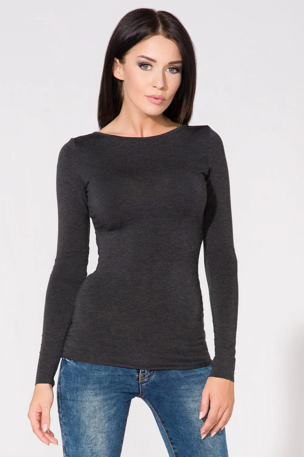 Elegant Knit Blouse with Unique Neckline - Available in All Sizes