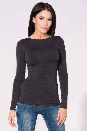 Elegant Knit Blouse with Unique Neckline - Available in All Sizes