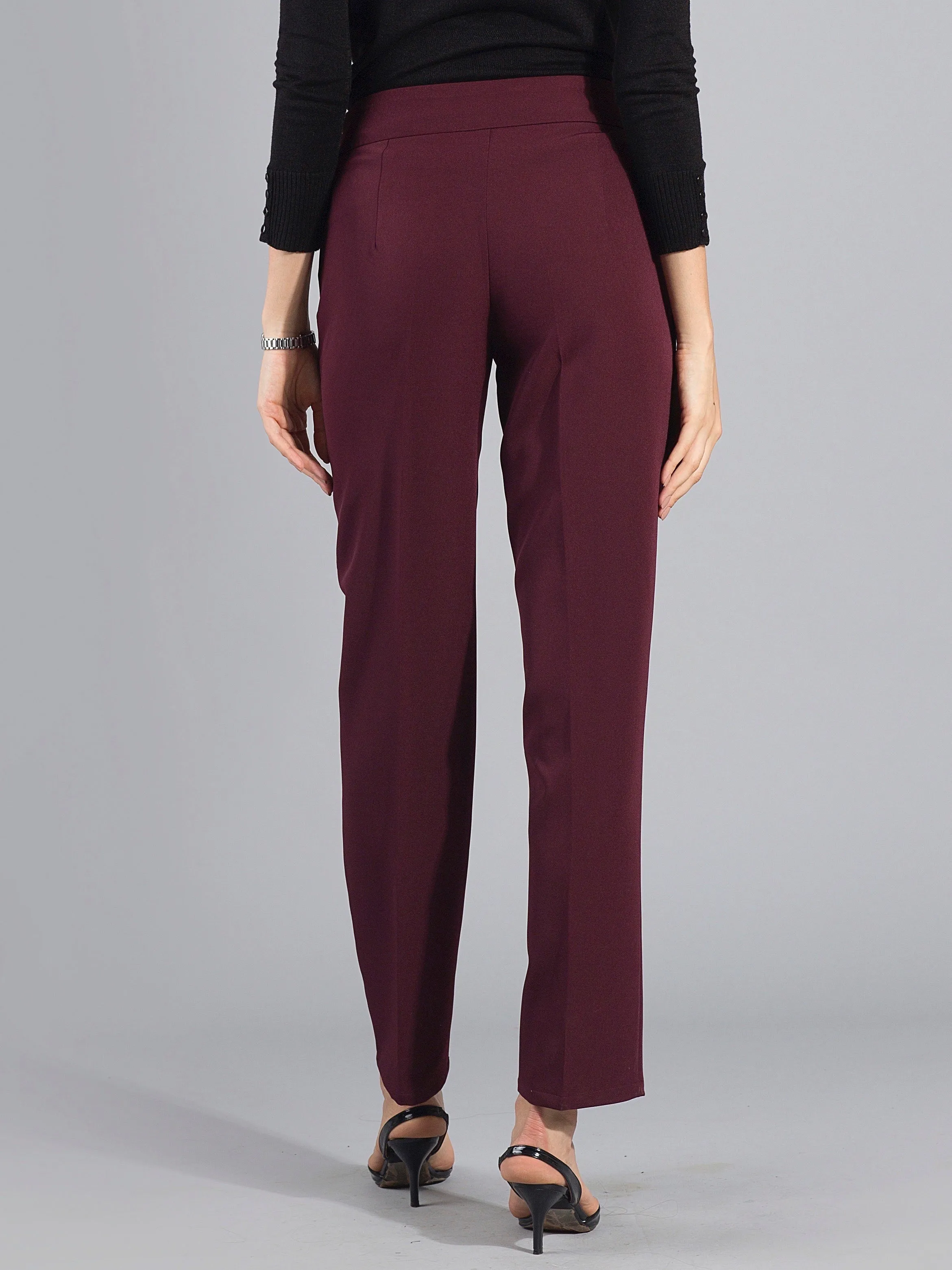 Essential Easy Care Work Trousers - Maroon