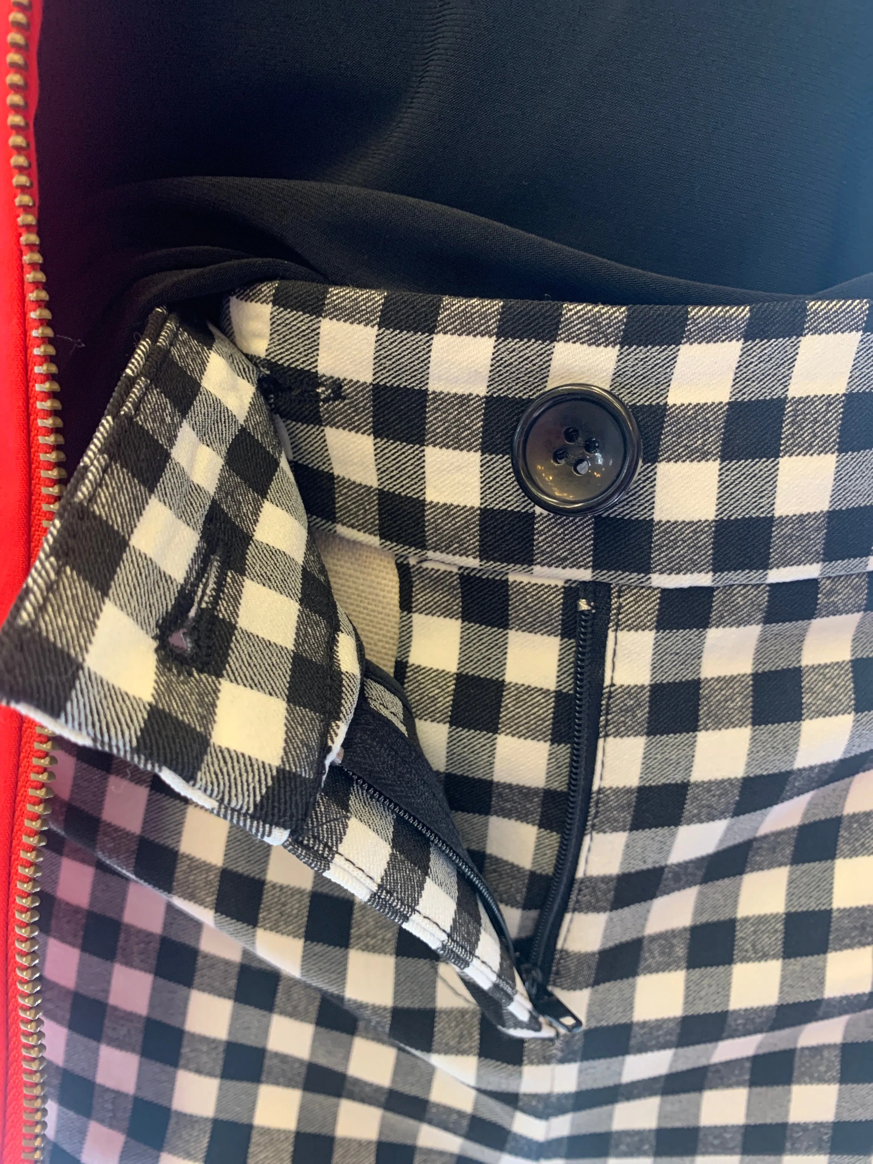 Fly Front Check Slacks