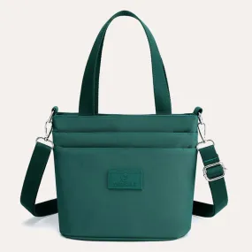 Functional Crossbody Bag Shoulder Bag Multi-pocket Lightweight Solid Color Handbag