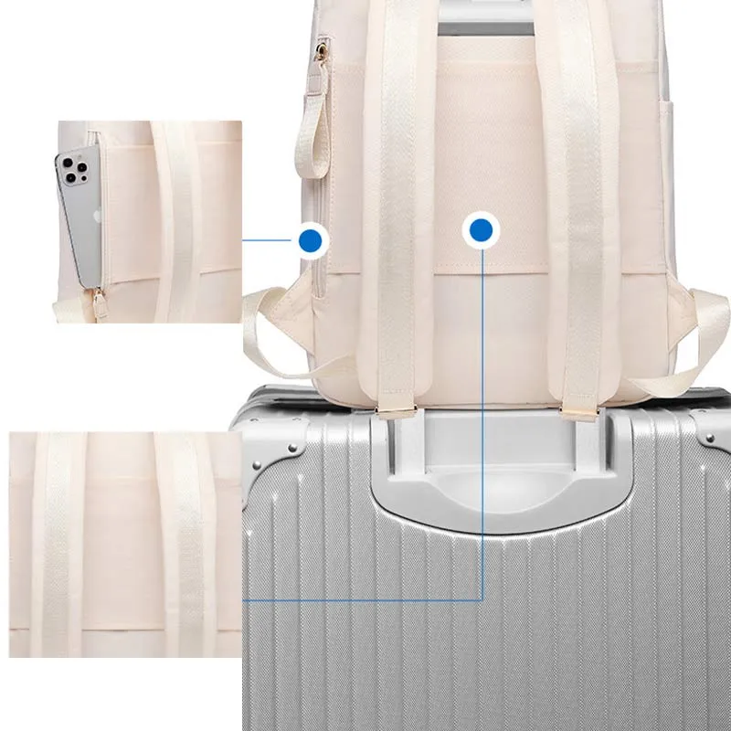 Functional Large Computer Purse Fluorescent Stylist Laptop Backpack for Travel Work