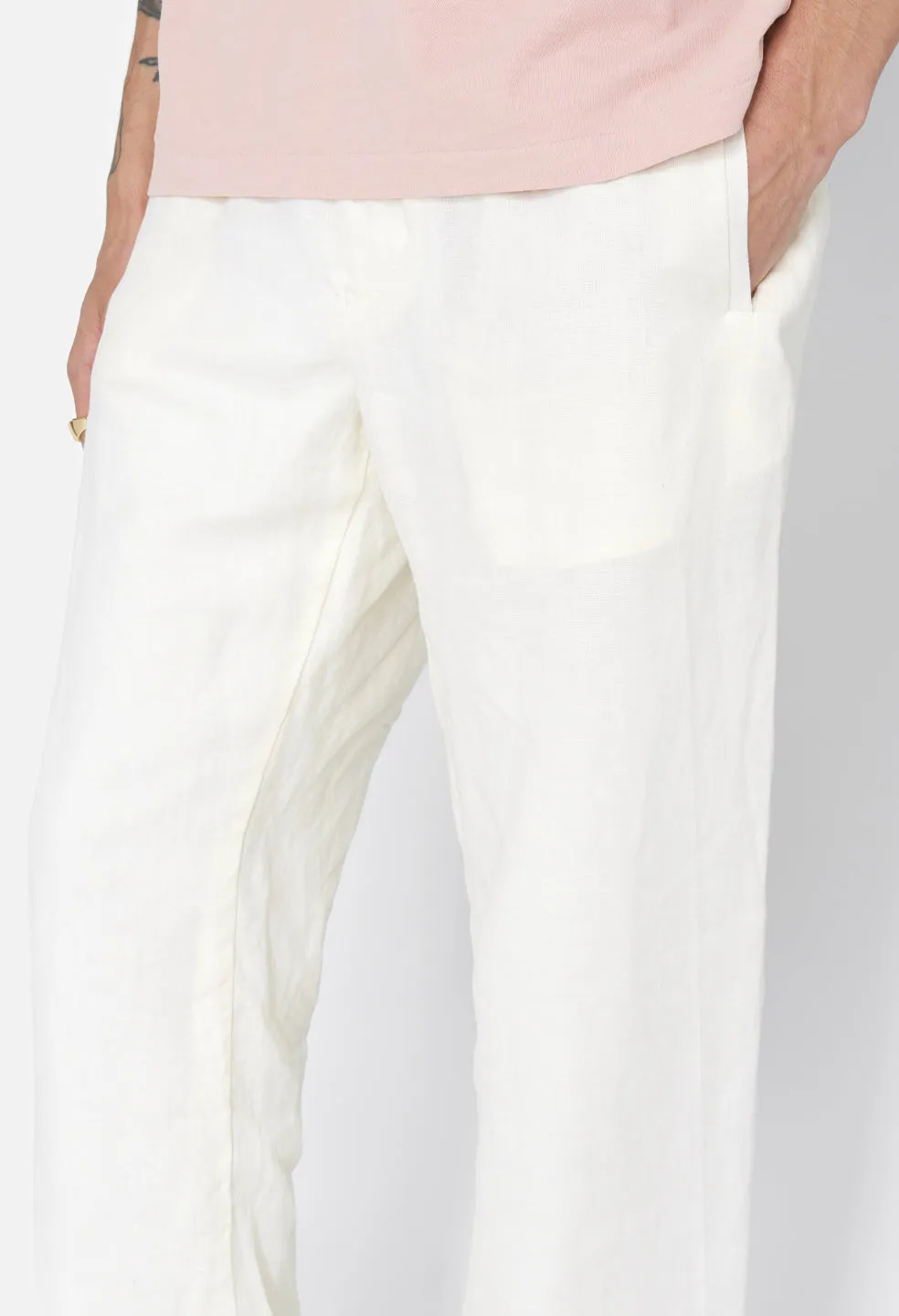 Linen Easy Trouser / Ivory