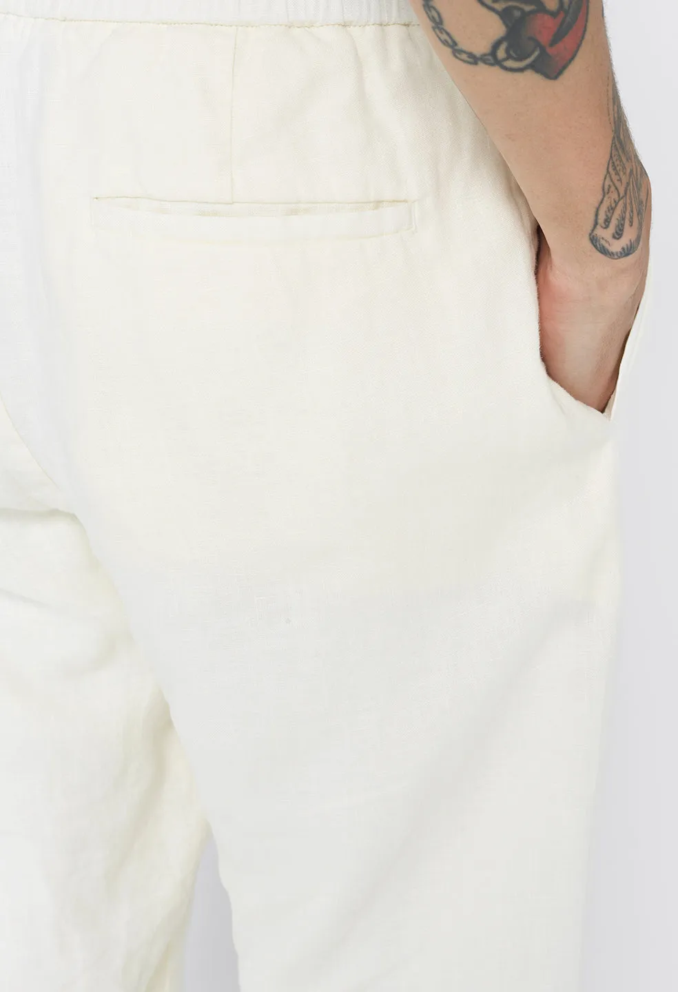 Linen Easy Trouser / Ivory
