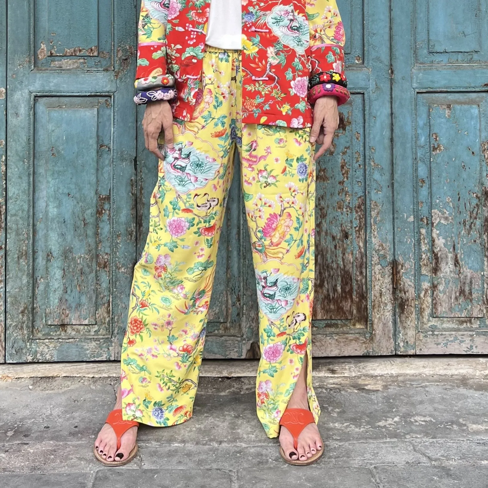 LOTUS POND Pants: Lime