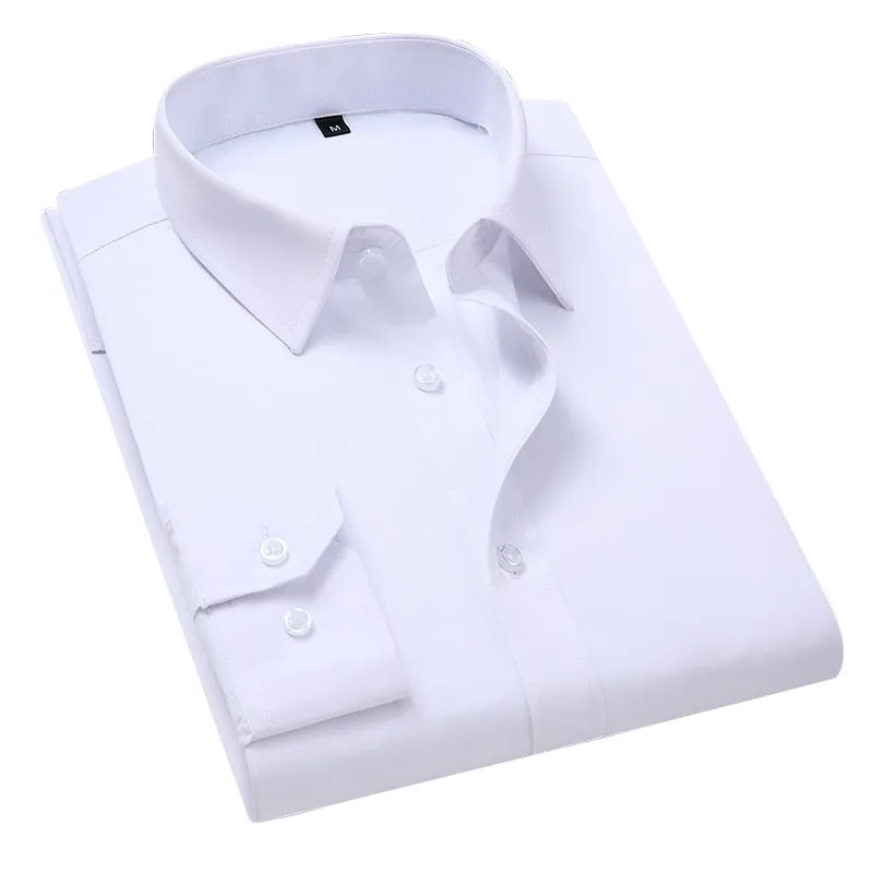 Men Solid Color Business Shirt