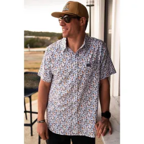 Men's Burlebo Performance Button Up 0008PBU-CFB