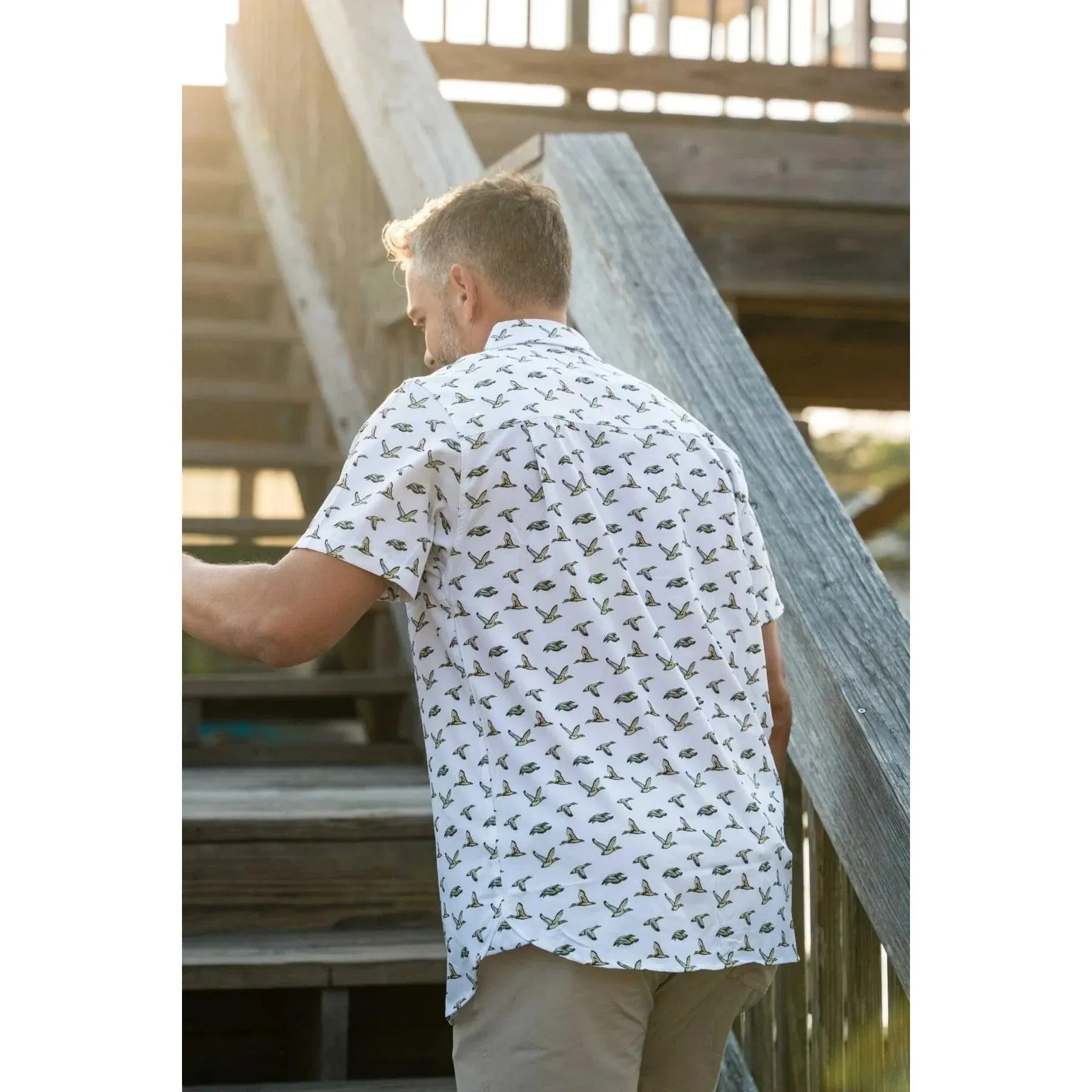 Men's Burlebo Performance Button Up 0008PBU-FMD