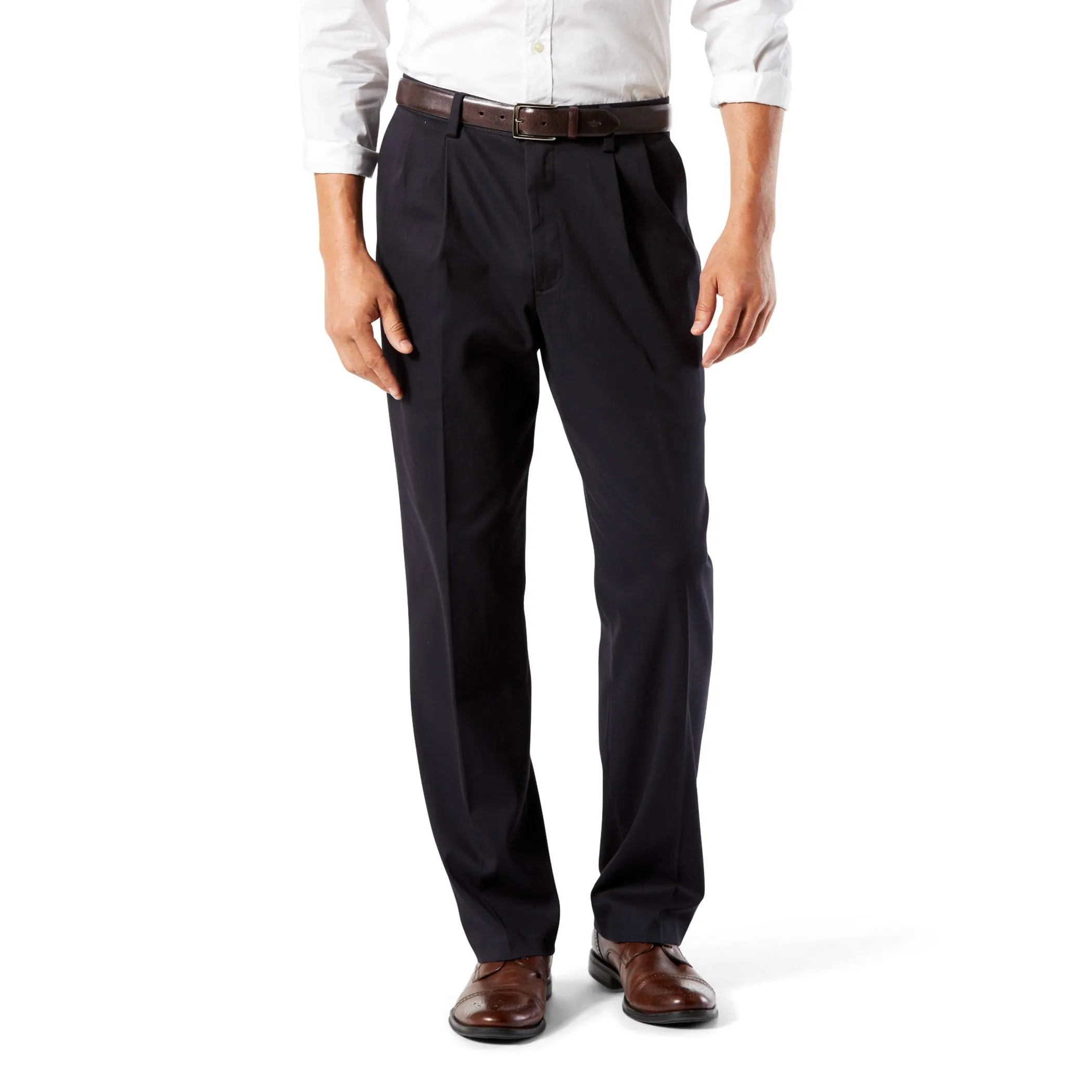 Men's Dockers Stretch Easy Khaki Pleated Pants with Regular Fit