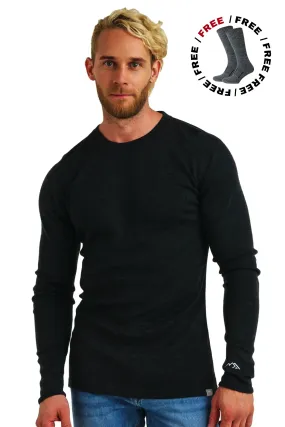 Men's Merino Long Sleeve 320 Charcoal Grey