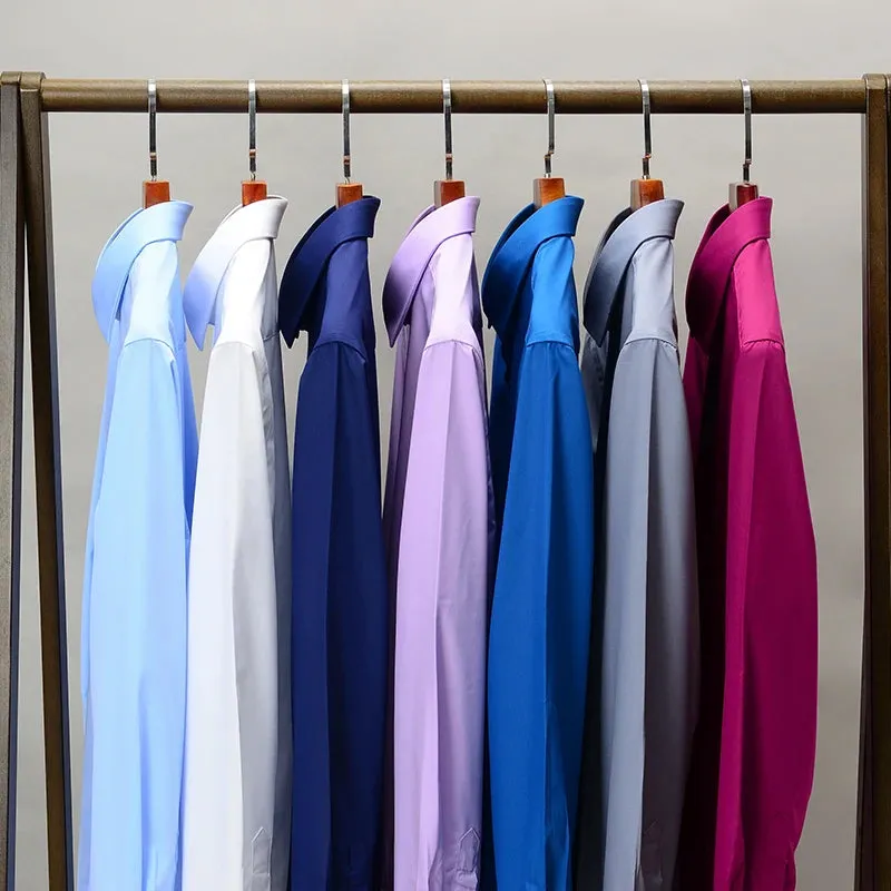 Men's Satin Lycra formal  Full Sleeve shirt White