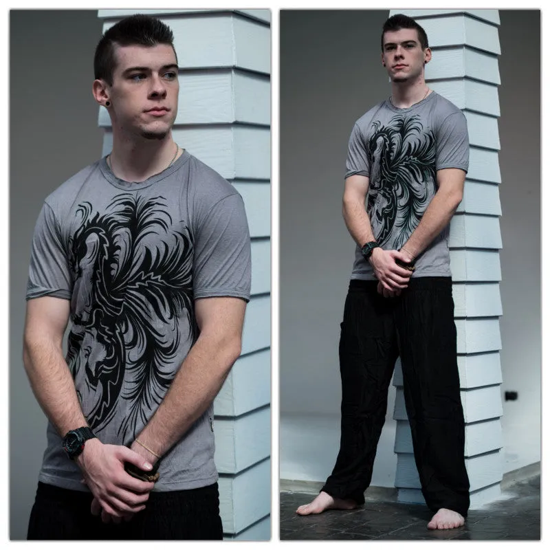 Mens The Dragon T-Shirt in Gray