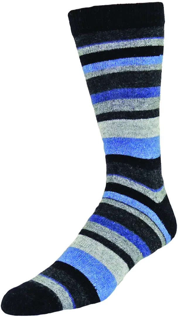 Michael Stripe Wool Cashmere Socks (Men's)