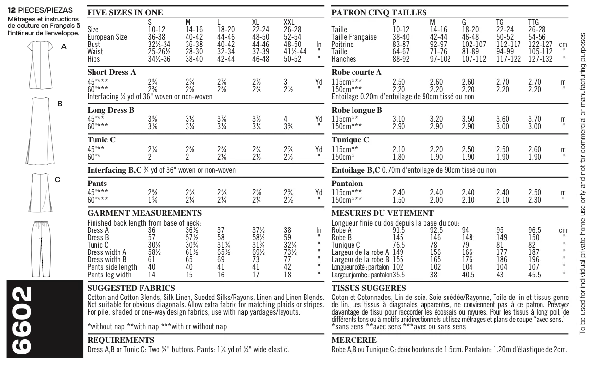 NL6602 Misses Dress Pattern | Easy