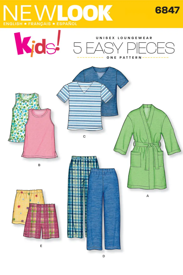 NL6847 Children's Sleepwear Pattern | Easy