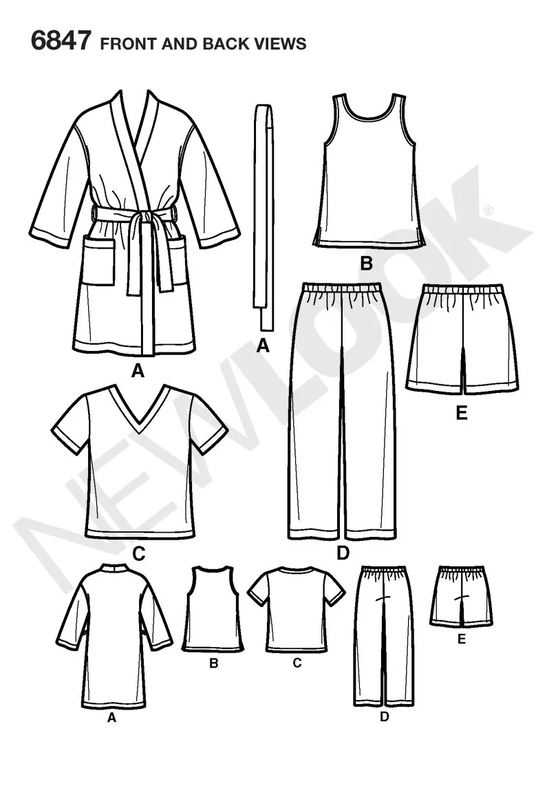 NL6847 Children's Sleepwear Pattern | Easy