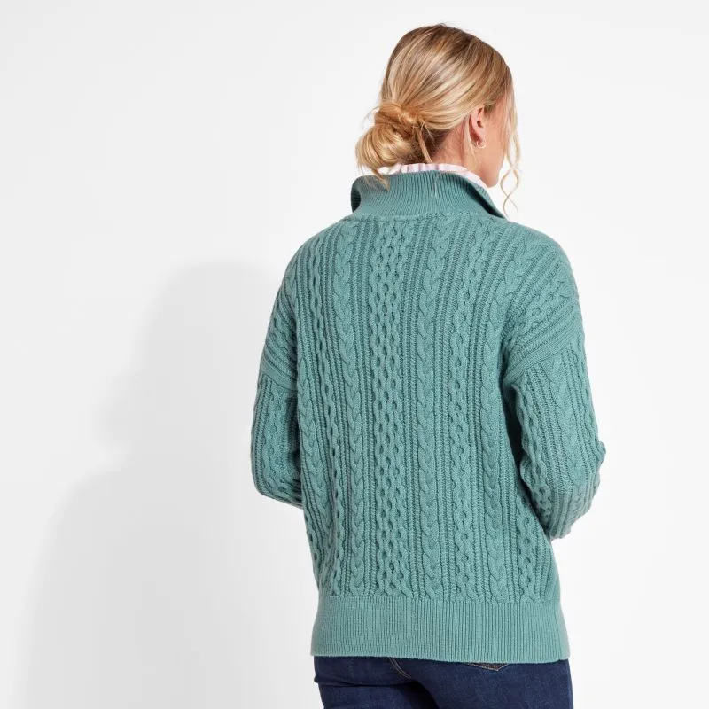 Schoffel Settle 1/4 Zip Ladies Jumper - Arctic Blue