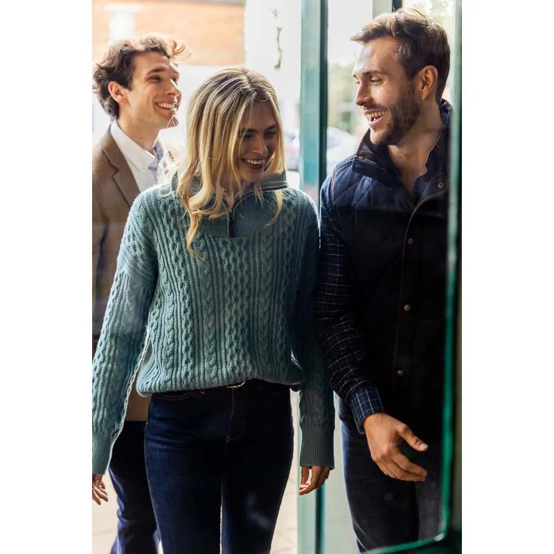 Schoffel Settle 1/4 Zip Ladies Jumper - Arctic Blue