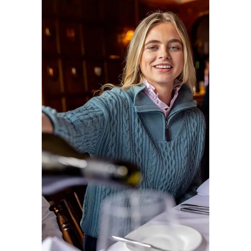 Schoffel Settle 1/4 Zip Ladies Jumper - Arctic Blue