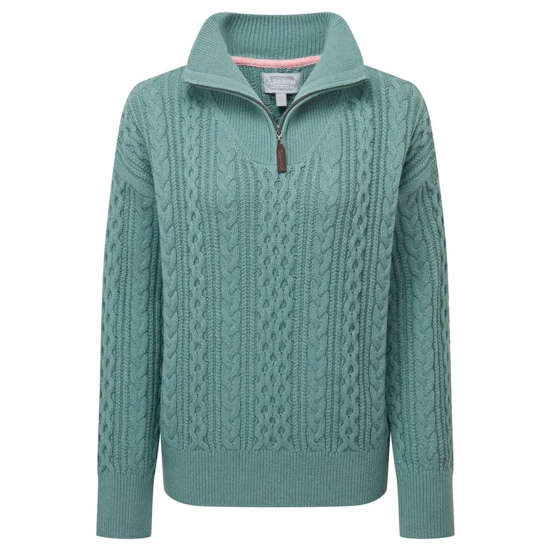 Schoffel Settle 1/4 Zip Ladies Jumper - Arctic Blue